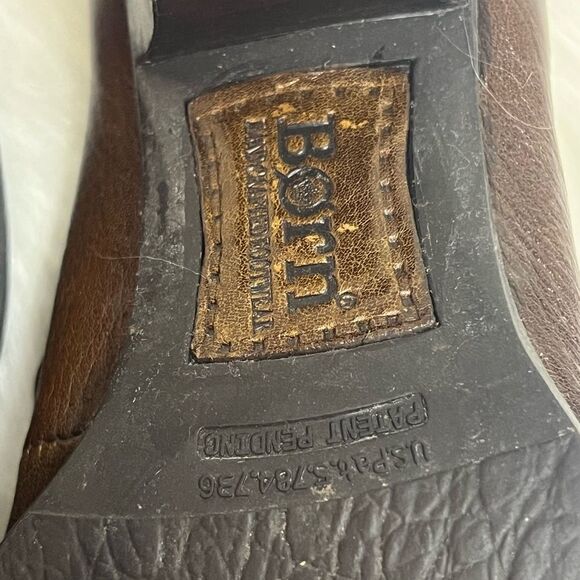 Hand Crafted Born Mary Jane Heeled Shoe Brown Genuine leather Size 9.5 Bin11 - Picture 6 of 12